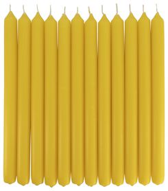 12er-Pack lange Haushaltskerzen, Ø 2.2 x 29 cm, gelb - 13502791 - HEMA