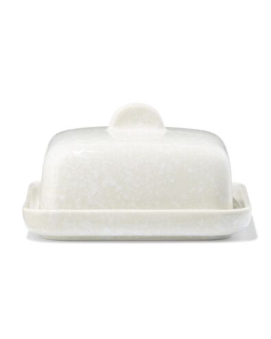 beurrier 14x15x9cm fa&iuml;ence mouch&eacute;tee verte - 9650356 - HEMA