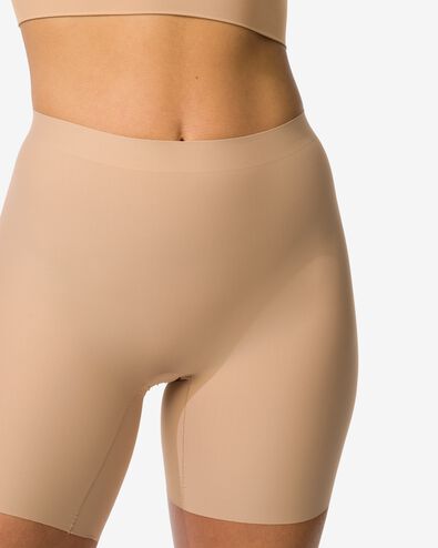 Mittelstark figurfreundliche Radlerhose mit hoher Taille beige beige - 21500367BEIGE - HEMA