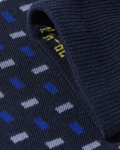 5er-Pack Herren-Socken, mit Baumwollanteil, grafische Muster dunkelblau 39/42 - 4152621 - HEMA