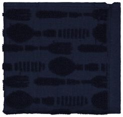 Küchenhandtuch, Besteckmuster, 50 x 50 cm, Baumwolle, dunkelblau - 5410135 - HEMA