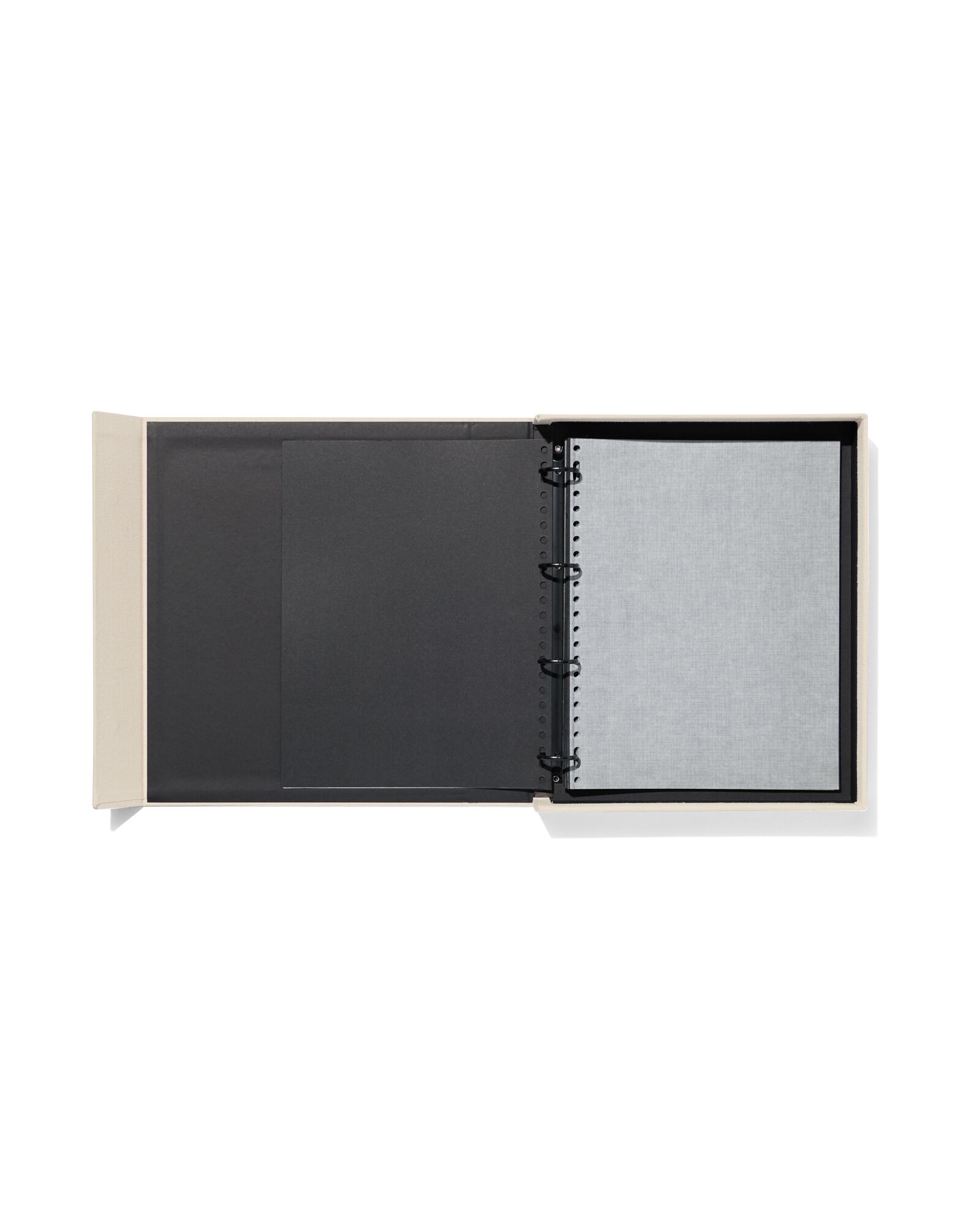 Ringbuch-Fotoalbum, 33 x 28 cm, Leinen, ecru - 14650229 - HEMA