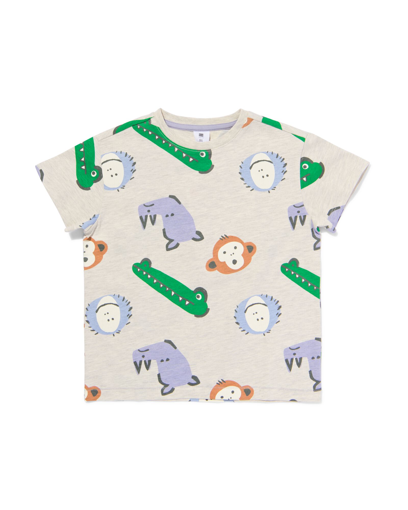 t-shirt enfant animaux &eacute;cru - 30740205ECRU - HEMA