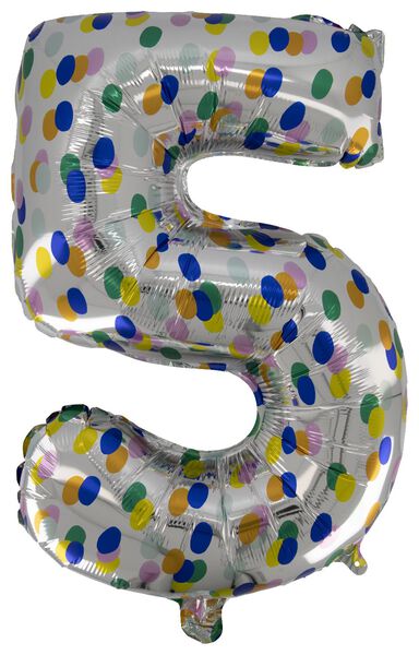 XL-Folienballon mit Punkten, Zahl 5 - 14200635 - HEMA