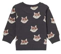Newborn-Sweatshirt, Fuchs dunkelgrau dunkelgrau - 1000029163 - HEMA