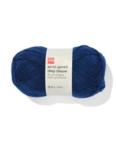 fil acrylique bleu foncé 100g 250m - 60760006 - HEMA