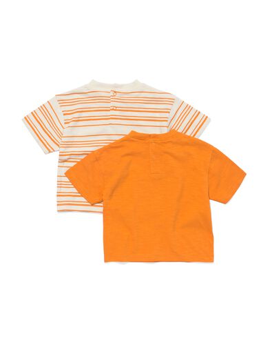 baby t-shirts - 2 stuks bruin 92 - 33102056 - HEMA