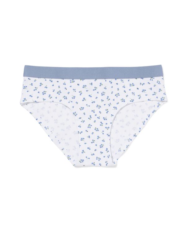 hipster femme coton everyday ceinture fleurs bleu bleu - 21900470BLUE - HEMA