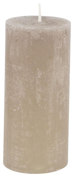 rustikale Kerze, 5 x 11 cm, taupe taupe 5 x 11 - 13502431 - HEMA