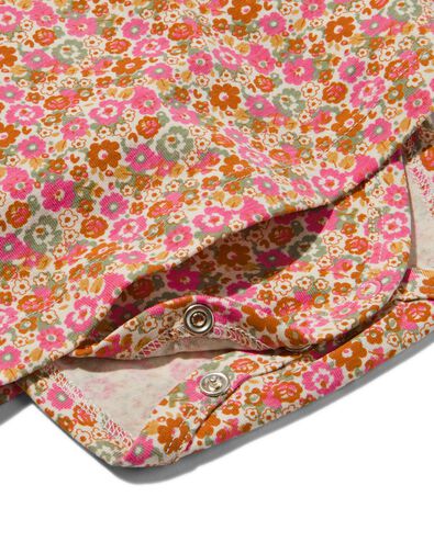 newborn bodyjurk met stretch bloemen ecru - 1000030963 - HEMA