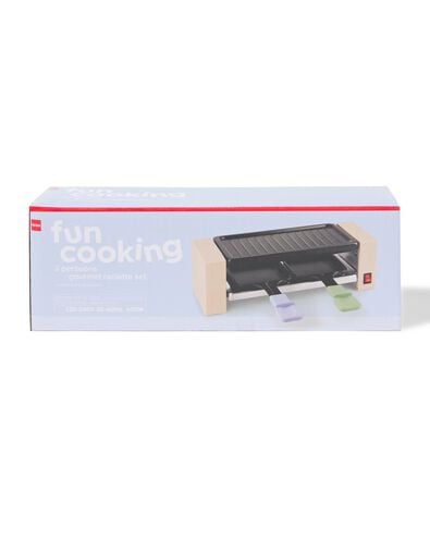gourmetset 23x10cm 2 personen PFAS-vrij beige - 80020031 - HEMA
