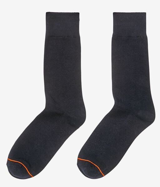 2 paires de chaussettes homme warm feet bleu foncé 43/46 - 4160332 - HEMA