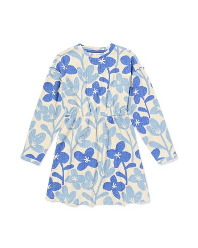 kinderjurk bloemen blauw blauw - 30829300BLUE - HEMA