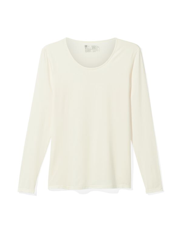 dames temptech T-shirt lange mouw wit wit - 1000022107 - HEMA