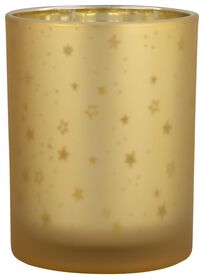 Teelichthalter, Glas, Ø 7.5 x 10 cm, golden - 25103276 - HEMA