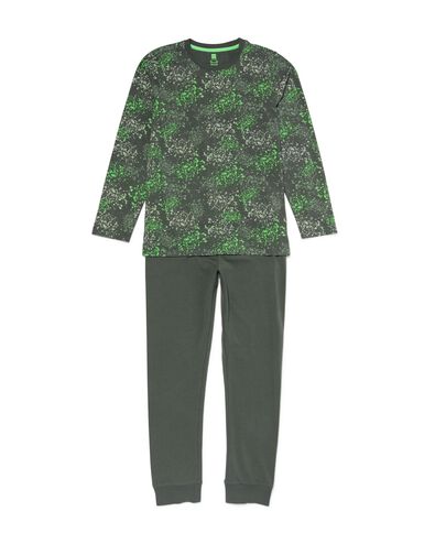Kinder-Pyjama, Kleckse grün 134/140 - 23012881 - HEMA