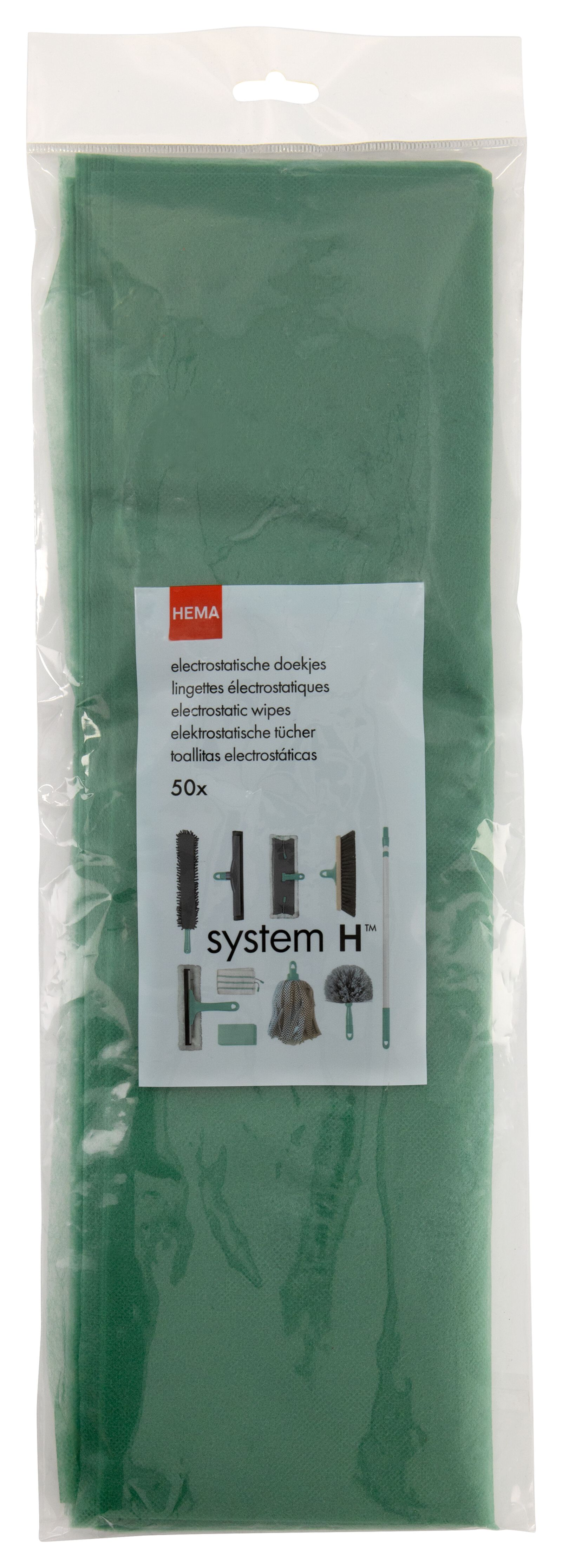 50 lingettes pour sol électrostatiques - System H - 20510082 - HEMA
