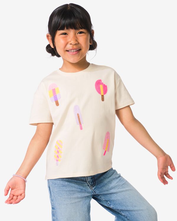 t-shirt enfant crochet&eacute; &eacute;cru &eacute;cru - 30828004ECRU - HEMA