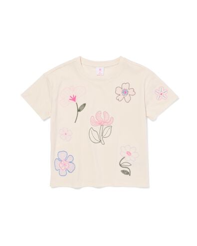 Kinder-T-Shirt, Jersey, gebl&uuml;mt ecru ecru - 30854047ECRU - HEMA