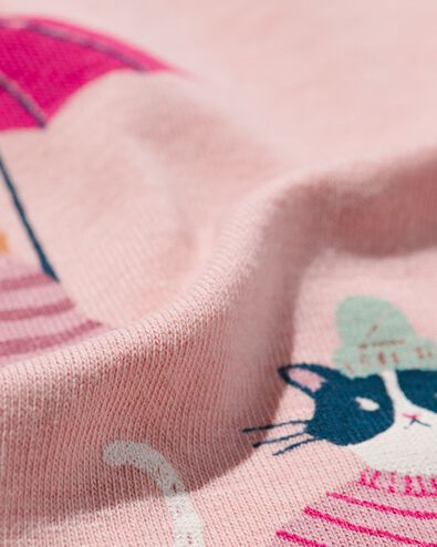 kinder pyjama met katten en poppennachtshirt lichtroze 122/128 - 23050684 - HEMA