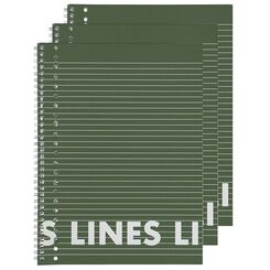 3 cahiers à spirale A4 - lignés - 14101643 - HEMA