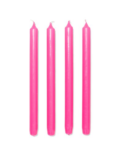 bougies d'int&eacute;rieur longues &Oslash;2,2x29cm rose vif - 12 pi&egrave;ces rose fonc&eacute; 2,2 x 29 - 13502905 - HEMA