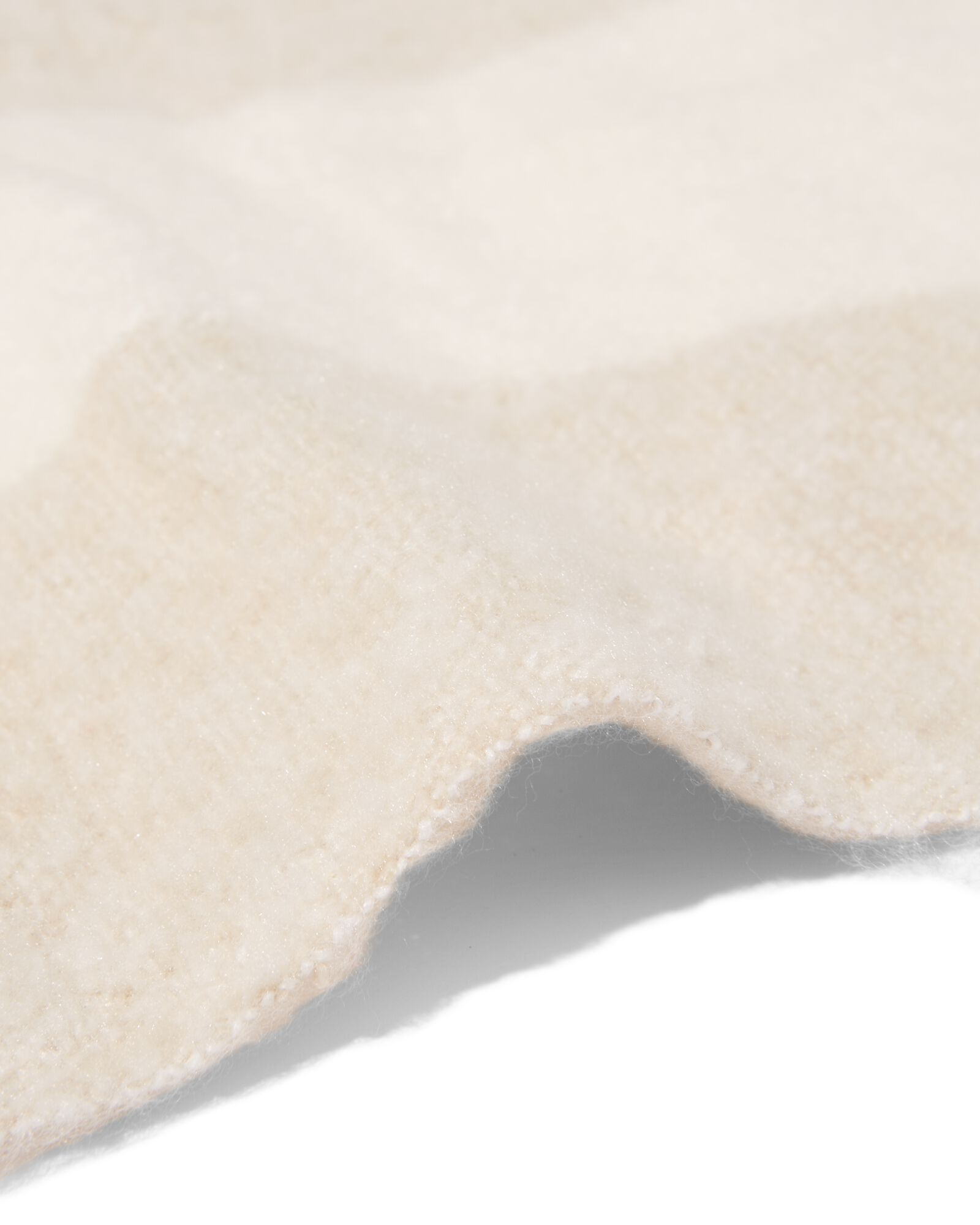 Plaid 130 x 150 cm, Wolloptik mit Streifen, Beige - 7325174 - HEMA