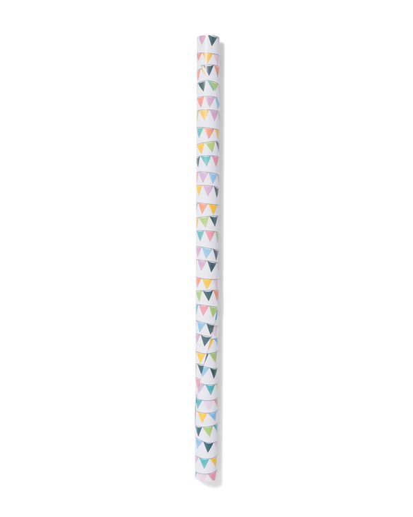 papier cadeau 200x70cm ligne de fanions - 14701190 - HEMA