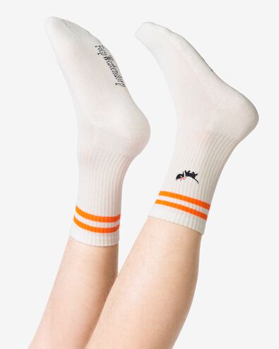 Takkie sokken voor volwassenen Koningsdag gebroken wit gebroken wit - 4120580OFFWHITE - HEMA
