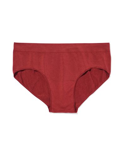 slip hipster femme sans couture microfibre rouge fonc&eacute; rouge fonc&eacute; - 19601544DARKRED - HEMA
