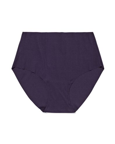dames tailleslip micro rib ultimate comfort donkerpaars - 19611405DARKPURPLE - HEMA