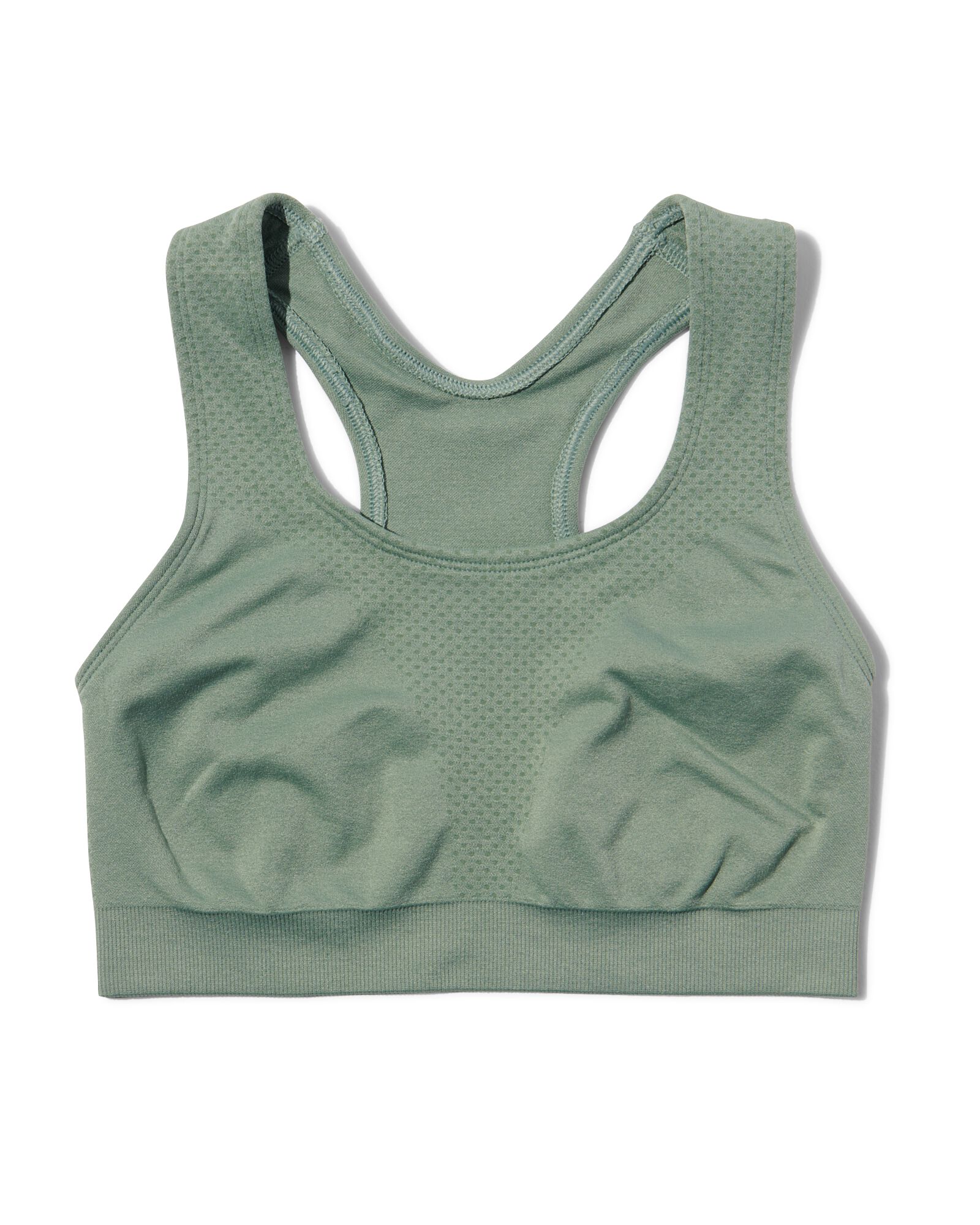 naadloze sporttop medium support groen - 1000030854 - HEMA