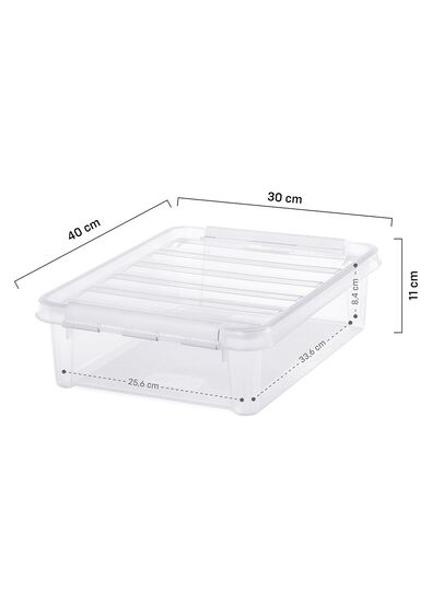 bo&icirc;te de rangement 8L Madrid transparent 40x30x12 40 x 30 x 12 Madrid - 39822004 - HEMA
