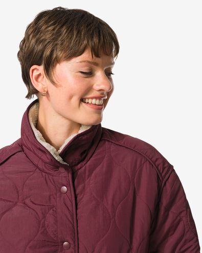 Wendbare Damenjacke Eloise mit Teddystoff rot rot - 36202050RED - HEMA