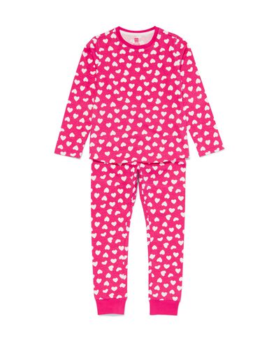 Kinder-Pyjama, Herzen knallrosa 122/128 - 23092784 - HEMA