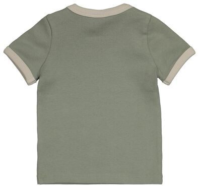 t-shirt bébé côtelé vert - 1000022636 - HEMA