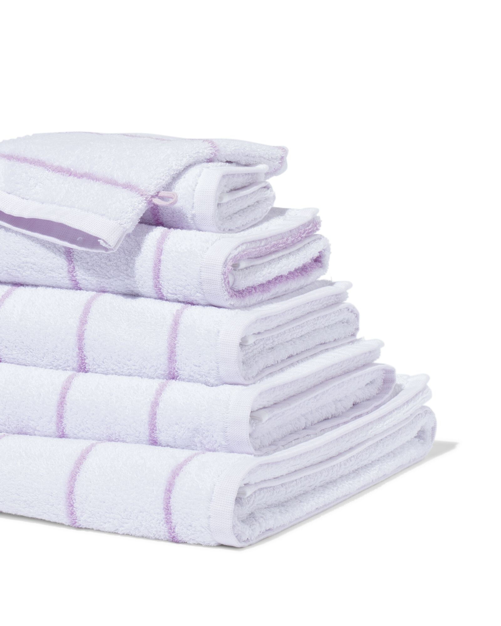 hema serviettes de bain qualité épaisse avec rayures lilas (lilas)