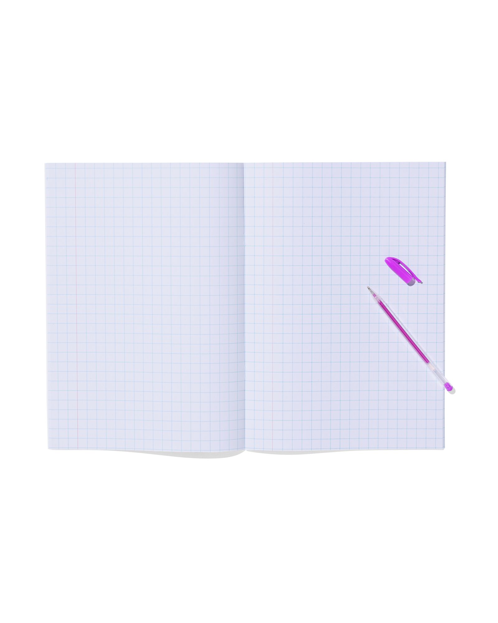 3 cahiers format A4&nbsp;&agrave; carreaux 10mm bleu - 14120226 - HEMA