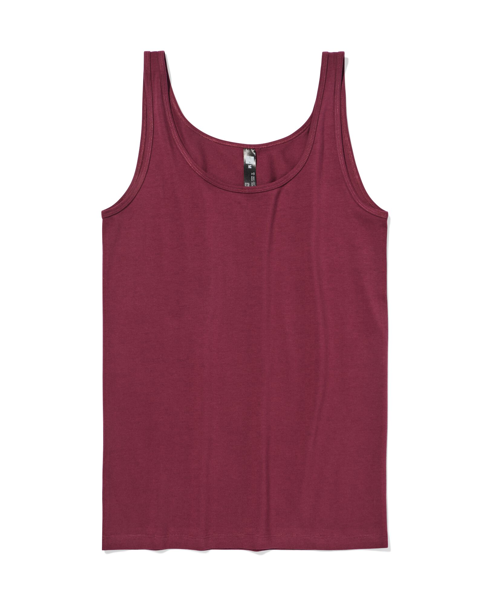 dameshemd katoen bordeauxrood bordeauxrood - 19661404BURGUNDYRED - HEMA