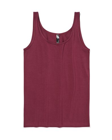 dameshemd katoen bordeauxrood bordeauxrood - 19661404BURGUNDYRED - HEMA