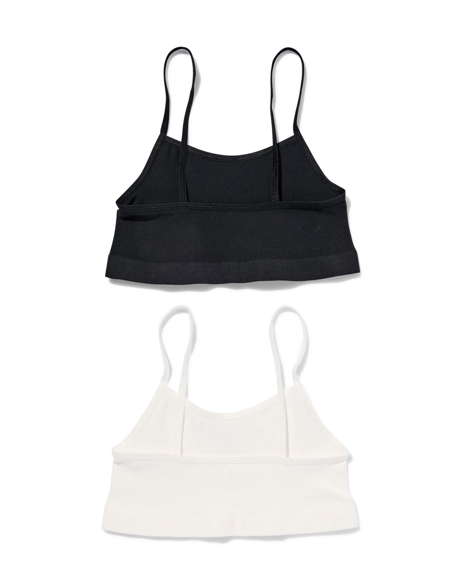 2 hauts enfant sans coutures c&ocirc;te blanc blanc - 19360160WHITE - HEMA