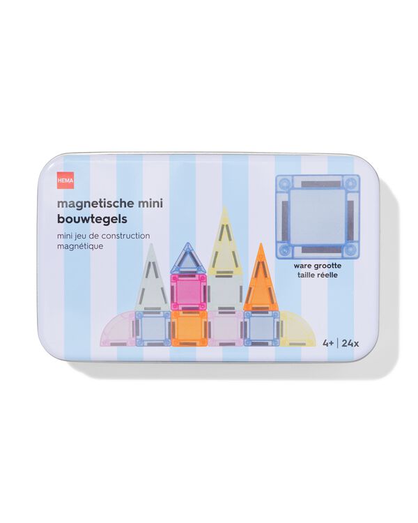 mini-tuiles de construction magn&eacute;tiques en bo&icirc;te - 24 pi&egrave;ces - 15800112 - HEMA