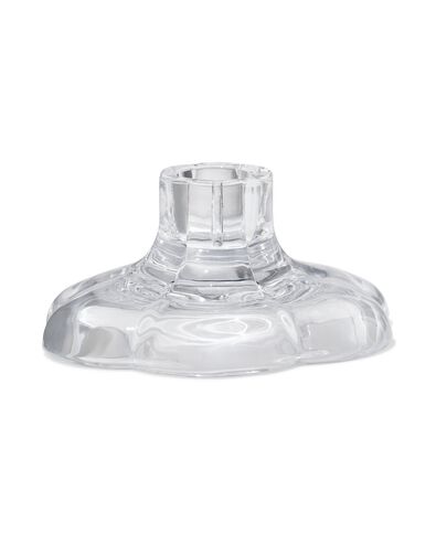 bougeoir 9,7x5 cm verre transparent fleur - 13325027 - HEMA