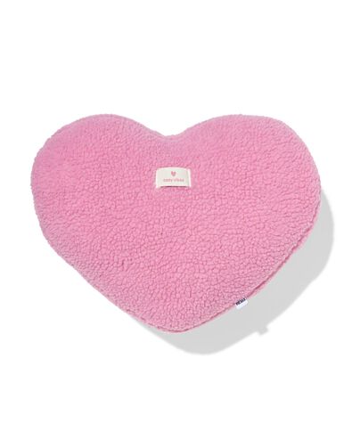 3-in-1 kussen 15x17cm hart 'cosy vibes' roze - 61100252 - HEMA