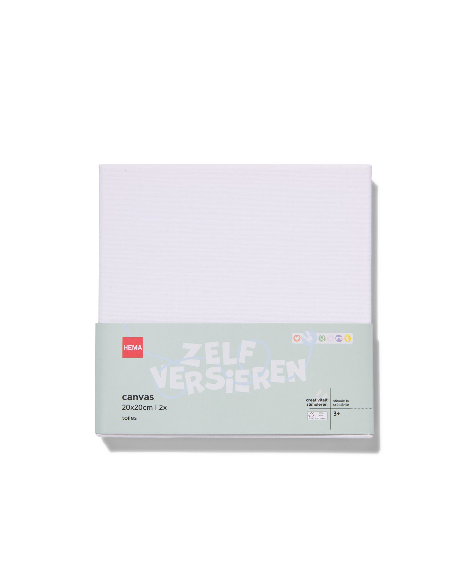 canvasdoeken 20x20 - 2 stuks - 15900119 - HEMA