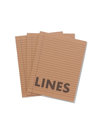 3er-Pack linierte Hefte, DIN A5 - 14170060 - HEMA