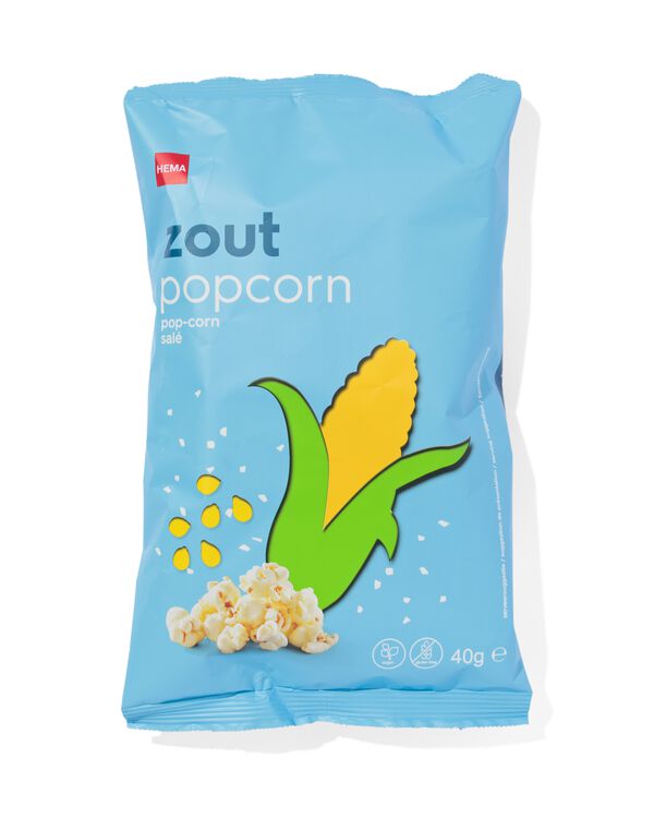popcorn zout 40gram - 10680015 - HEMA