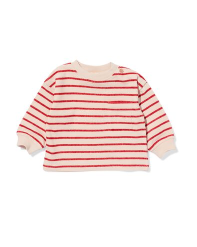 t-shirt b&eacute;b&eacute; rayures rouge rouge - 33165970RED - HEMA
