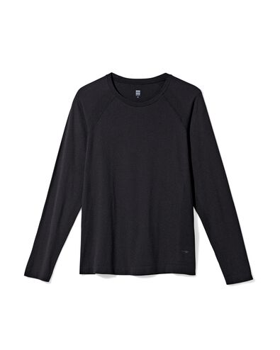 damessportshirt naadloos  zwart zwart - 36000035BLACK - HEMA