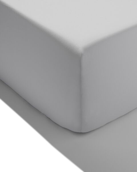 drap-housse - coton doux gris clair gris clair - 1000014012 - HEMA